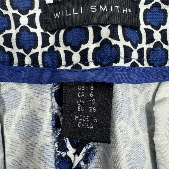 Willi Smith Blue and White Ankle Cropped Jumpsuit - Picture 11 of 12